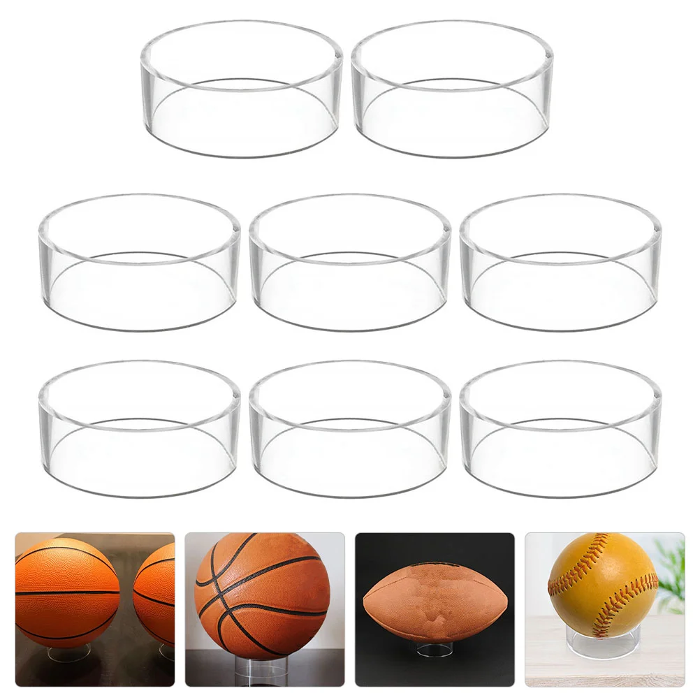 

Stand Holder Display Basketball Baseballrack Acrylic Sphere Storage Round Football Transparent Volleyball Base Rings Ringcrystal