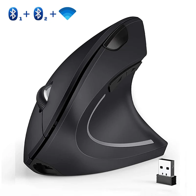 

Беспроводная вертикальная игровая Bluetooth-мышь, 2,4 ГГц