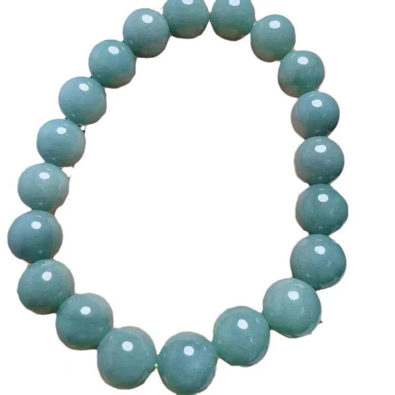 Браслет из натурального изумрудного дизайна модель A-уровня нефрит 12 мм. Хороший