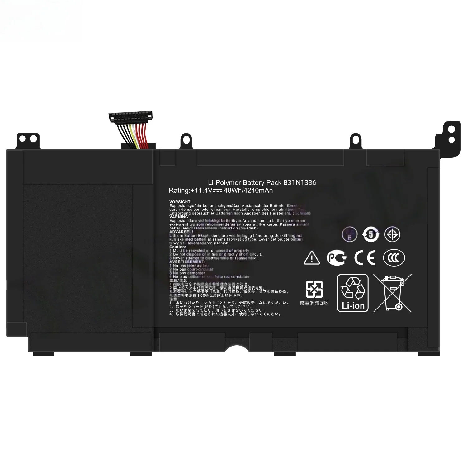 Фото Аккумулятор для ноутбука B31N1336 4240 мАч для ASUS C31-S551 V551L V551LA R553L K551LN, литиевая перезаряжаемая батарея №2