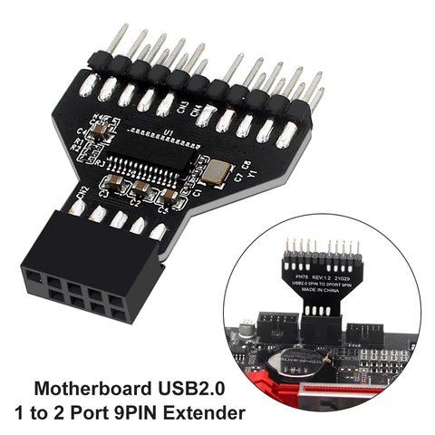 APWIKOGER Адаптер USB 2.0 9-контактный - USB 3.0 19-контактный