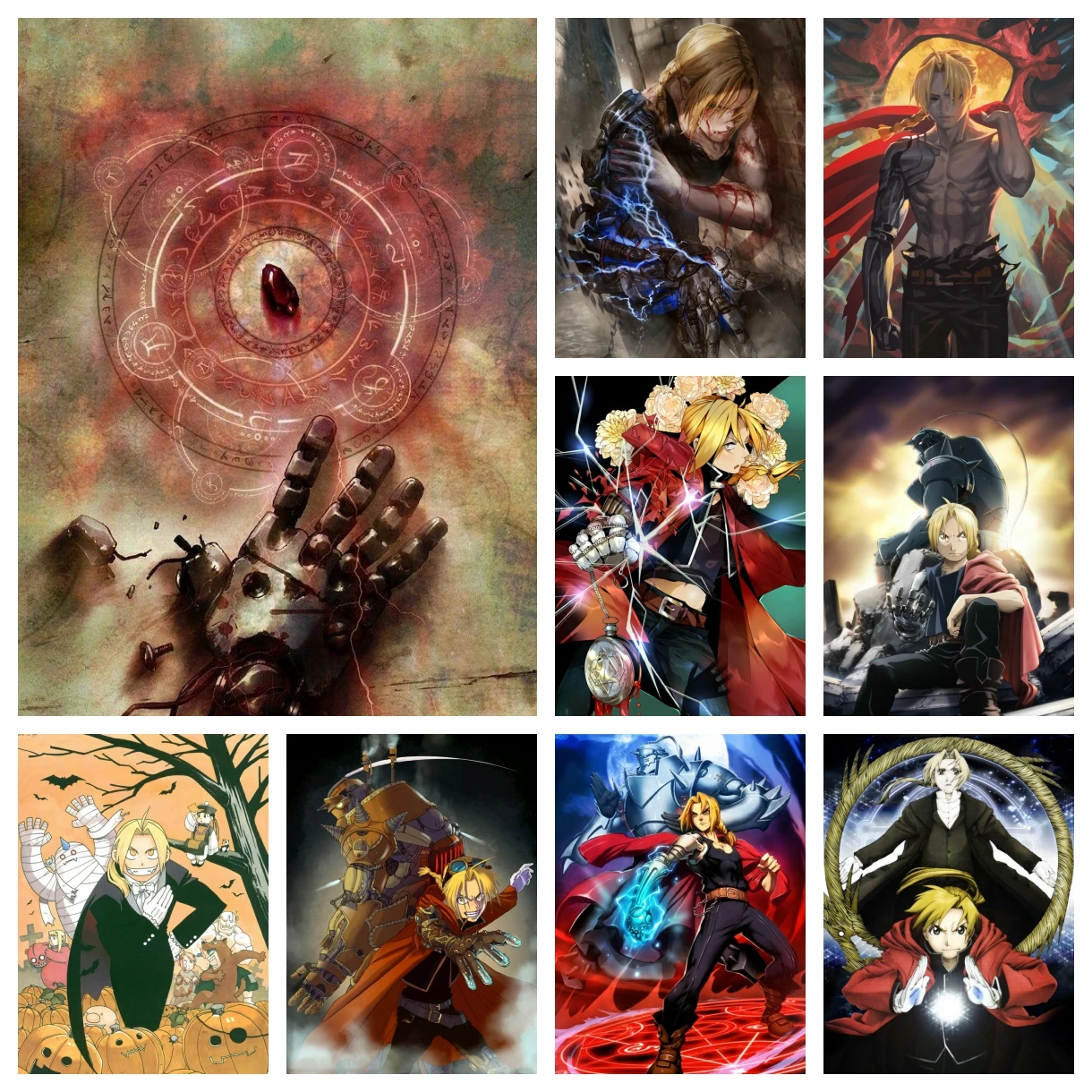 

5D Fullmetal Alchemist Anime Diamond Rhinestones Painting Cartoon Edward Elric Cross Stitch Embroidery Picture Mosaic Home Decor