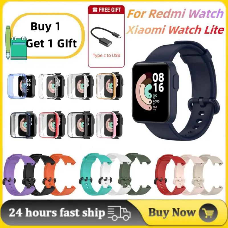 

Ремешок силиконовый «сделай сам» для XiaoMi Mi Watch Lite/Redmi Watch, сменный Браслет для Redmi Watch 2 Lite с чехлом