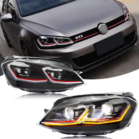 Светодиодные фары для Volkswagen VW Golf 7 VII MK7 2014-2017, передние фары
