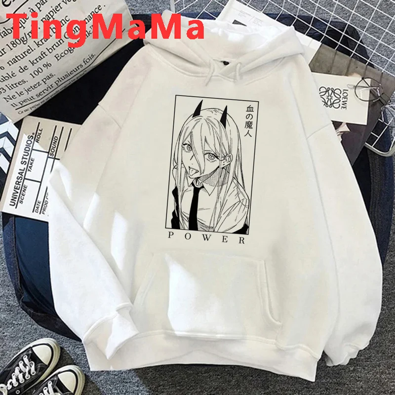 

Chainsaw Man Makima Pochita hoodies women 90s anime y2k aesthetic Winter Pullover hoddies female Fleece Hooded Shirt