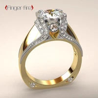 trendy two tone diamond ring exquisite luxury banquet jewelry