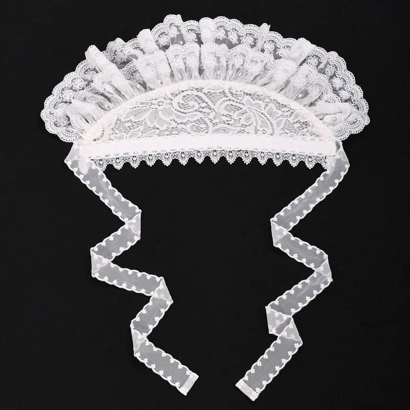 Женский Винтажный кружевной головной убор с треугольной вышивкой