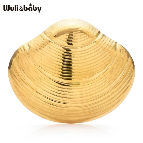 Wuli&baby броши из нержавеющей стали в виде ракушек