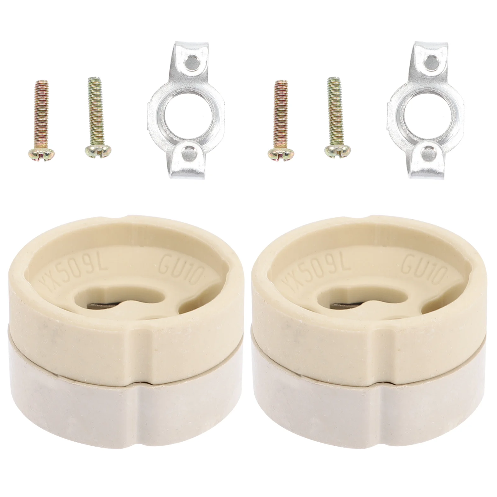 

2pcs Candelabra Socket Practical Ceramic GU10 Base Light Socket Lamp Socket And Lamp Part Bulb Socket