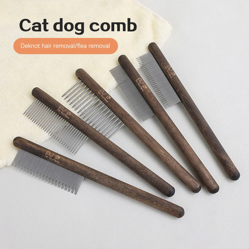 

Pet Hair Comb Cat Dog Comb for Fleas Ticks Removal Tools Stainless Steel Grooming Brush For Matted Long Short Hair Pets Supplies