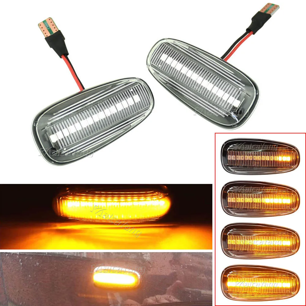 

2x For Opel for Zafira A 99-05 for Astra G Dynamic LED Side Marker Flowing Turn Signal Side Repeater Lamp Sequential Blinker