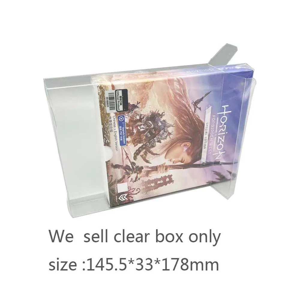 Clear transparent box For PS4 PS5 Horizon 2 Collection Display storage Box PET Protector