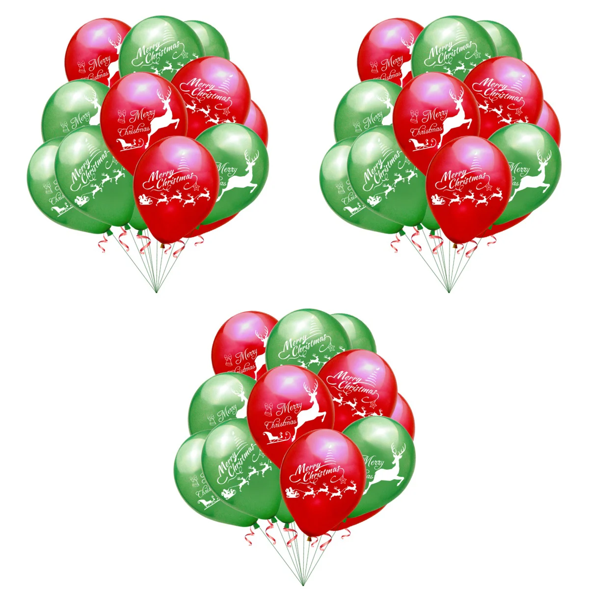 

120 Christmas Party Balloons Decorative Latex Balloons Xmas Balloons Set Latex Reindeer Balloons Christmas Balloons