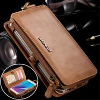 Leather Wallet Case for Samsung Galaxy S20 Ultra S10 S9 S8 Plus S7 Note 20 10 9 8 Phone Case for iPhone 11 Pro XS Max XR X 8 7 6