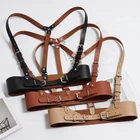 Модный женский ремень из искусственной кожи, сексуальный боди-бандаж в стиле панк-рок, широкий поясной ремень, портупея, подвязки, ремни, аксессуары