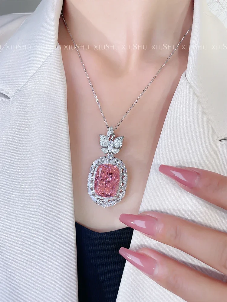 Женский комплект из колье и серёг серебра 925 пробы