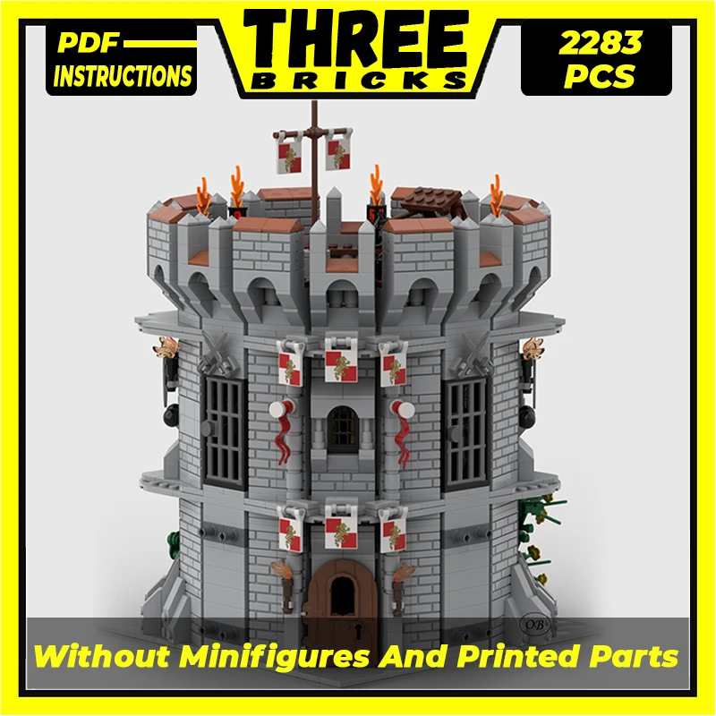 

Moc Building Blocks Classic Fortress Model Castle Tower Technical Bricks DIY Assembly Construction Toys For Childr Holiday Gifts