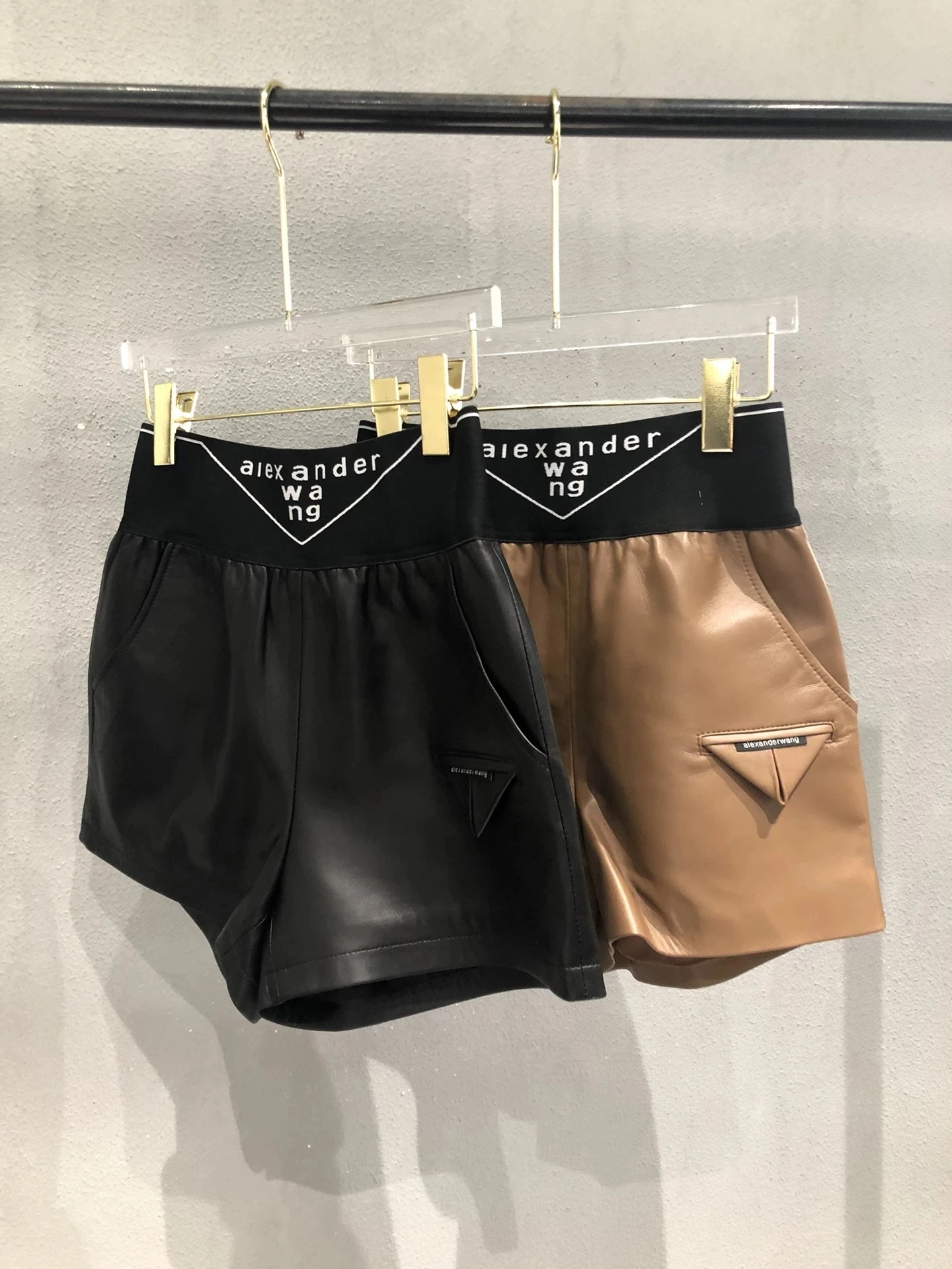 

Модные шорты для девочек 21ss, кожаные шорты с завышенной талией и лентами, женские деловые кожаные брюки с заниженной талией