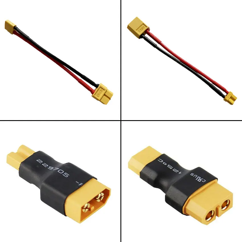 Фото 1-10 шт. XT60to XT30 разъем адаптер «папа/гнездо» 10 см 16AWG силиконовый провод кабель для RC FPV квадрокоптера CineLog35 детали дрона №1