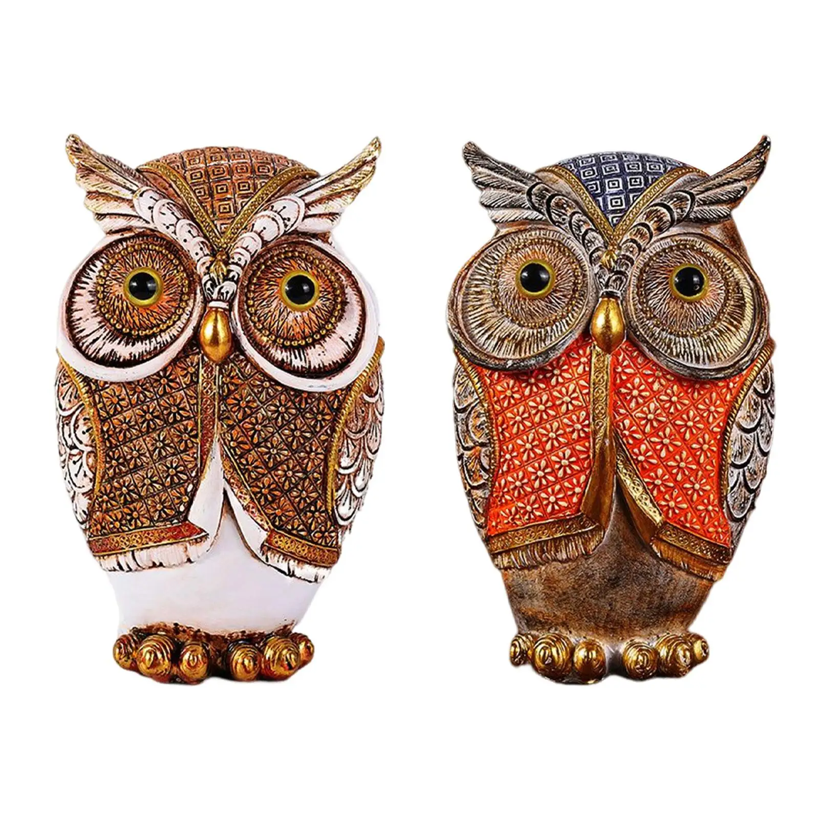 

Европейские фигурки совы, подарки, статуя животного для полки, автомобиля, спальни