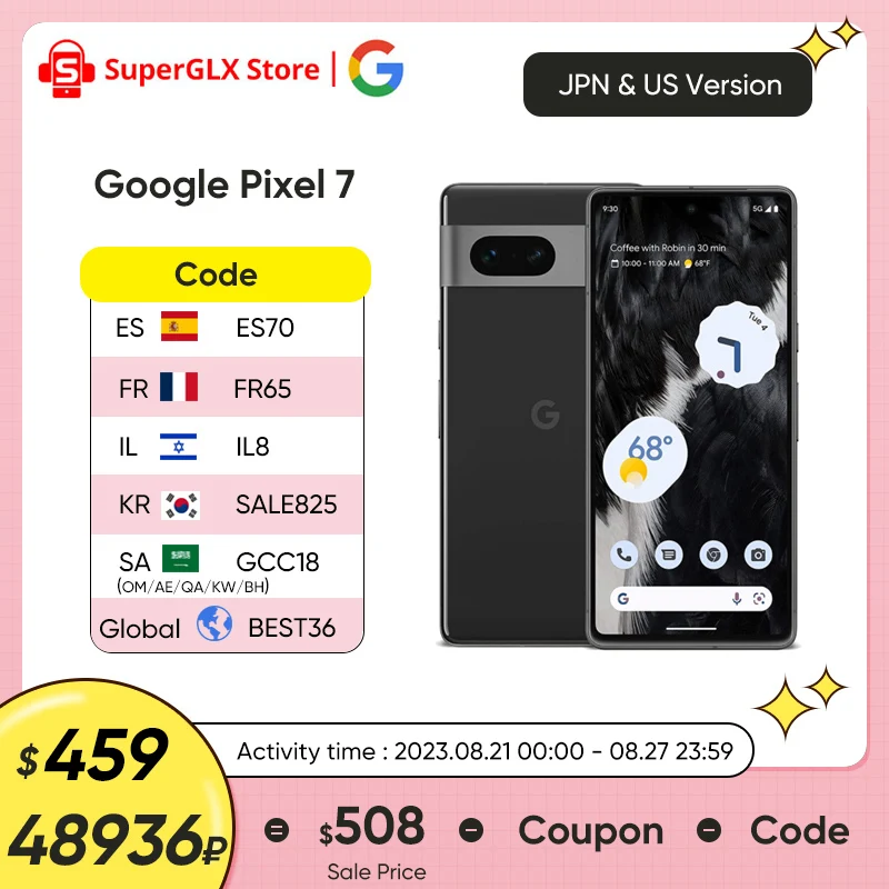 2022 New Google Pixel 7 5G Smartphone 8GB RAM 128GB/256GB RO