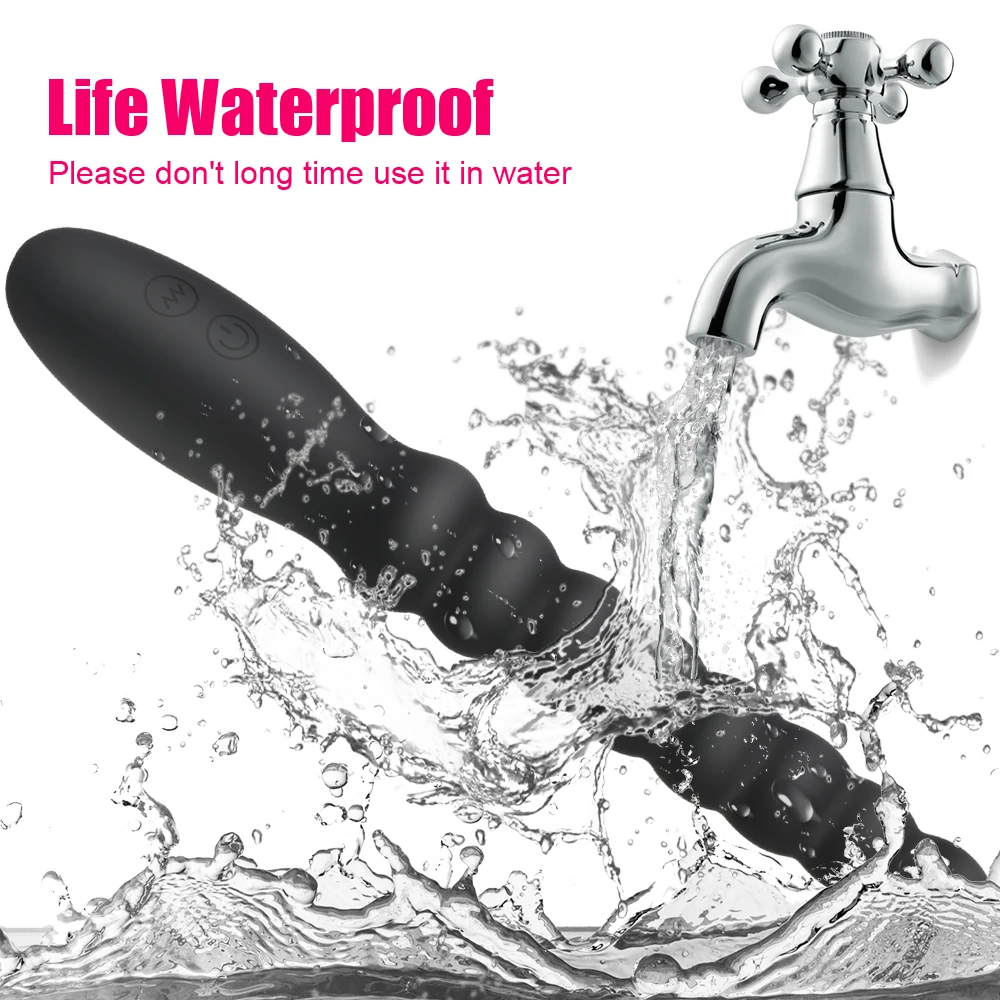 Анальный вибратор 10 скоростей анальные шарики массаж простаты двойной мотор