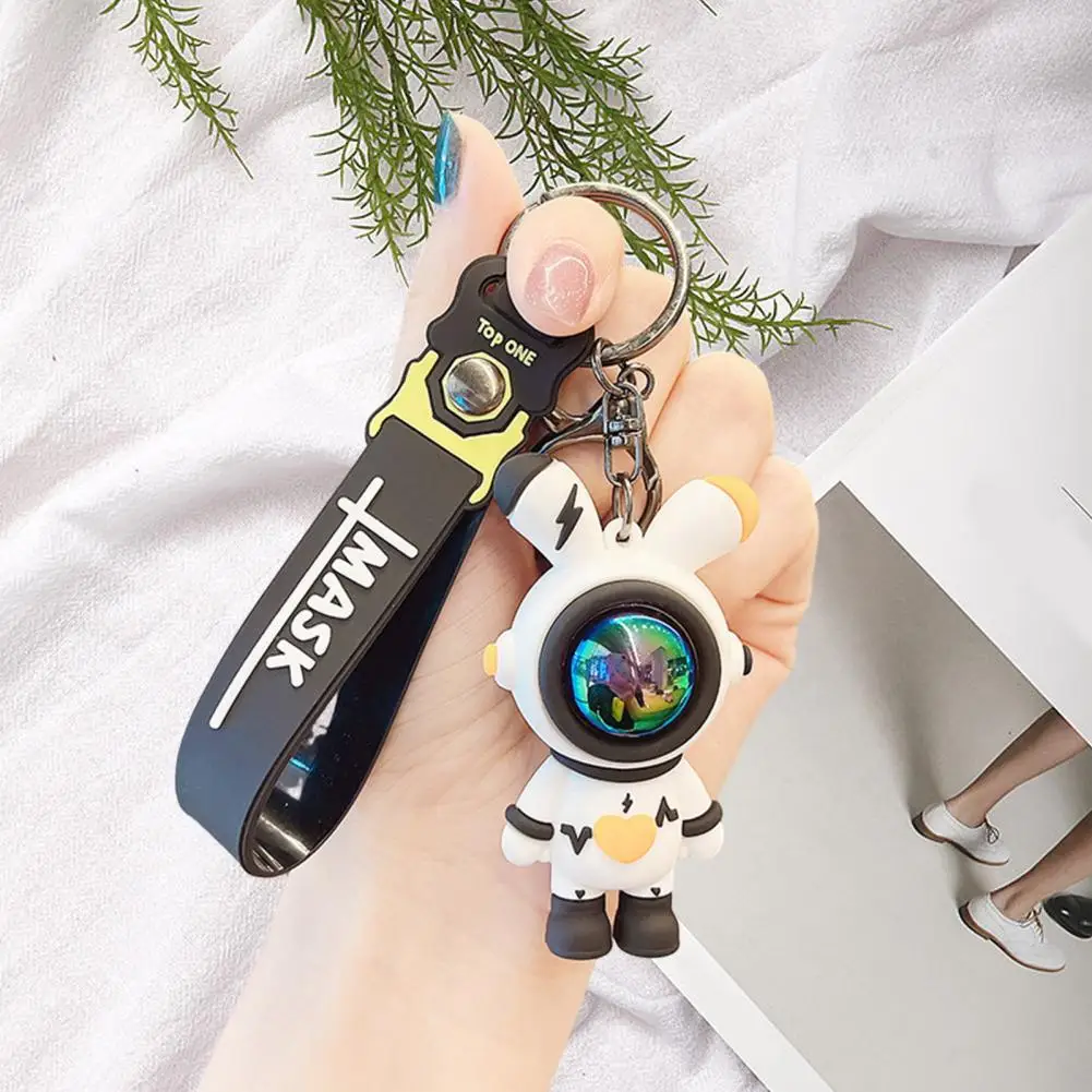 

Fashion Key Holder Cartoon Eco-friendly Portable Bag Spaceman Key Chain Easy-carrying Key Chain Pendant Bag Accessory