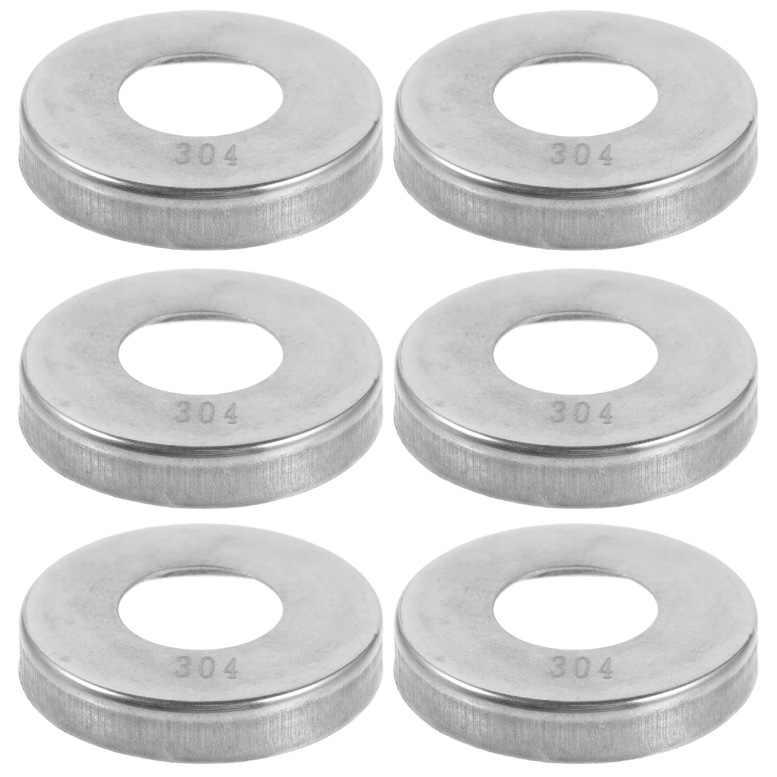 

6 Pcs Pipe Post Flange Base Sewer Railing Cover Covers Bathroom 304 Stainless Steel Deck