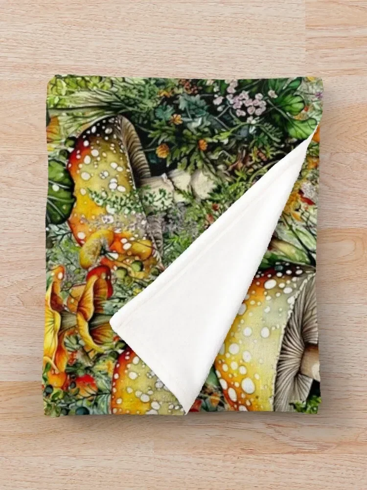 Ковер грибы и цветы коллаж тепловое одеяло большие одеяла для кровати