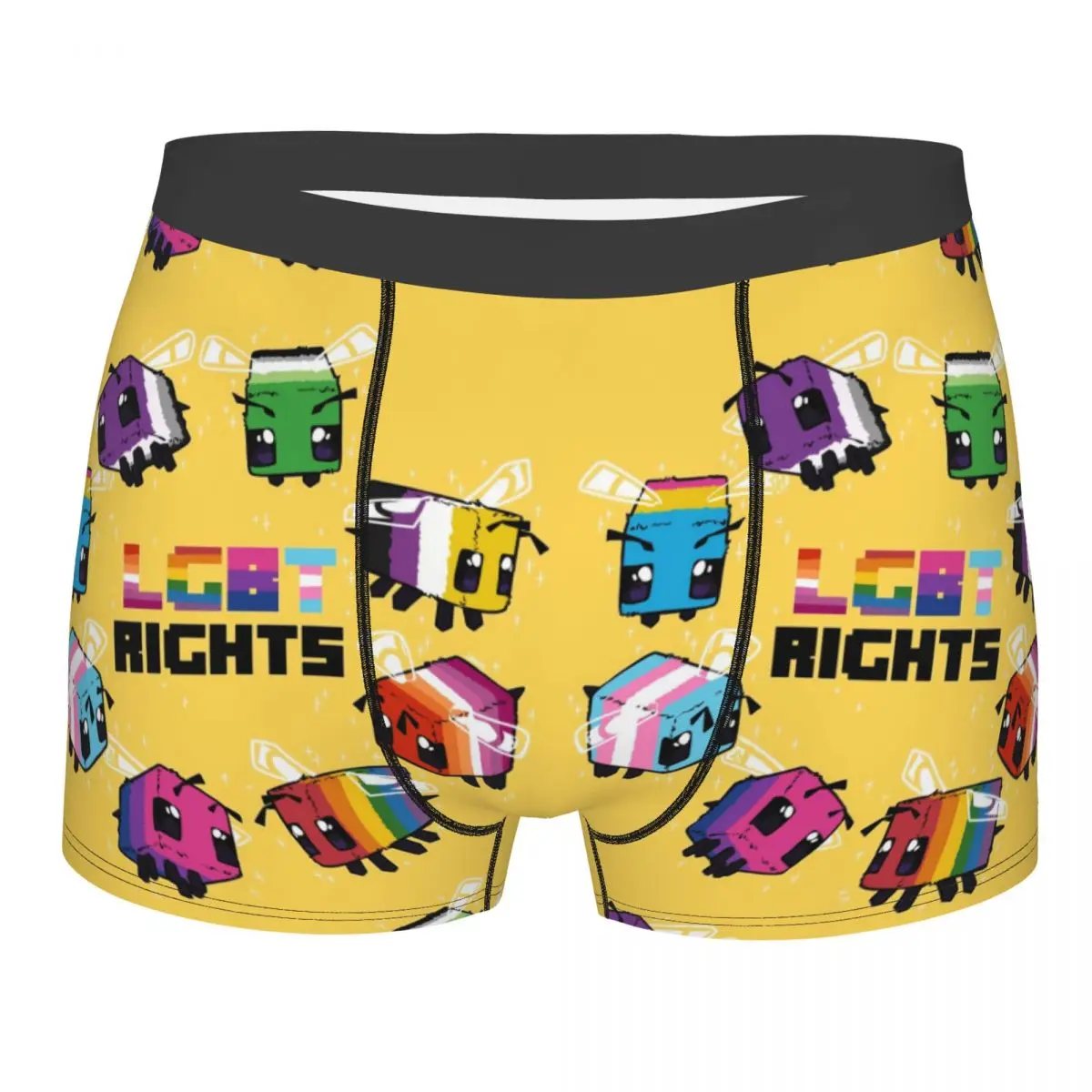 

LGBT Bees Men Underwear Gay Pride Bisexual Lesbian Queer Asexual Boxer Briefs Shorts Panties Hot Breathable Underpants for Male