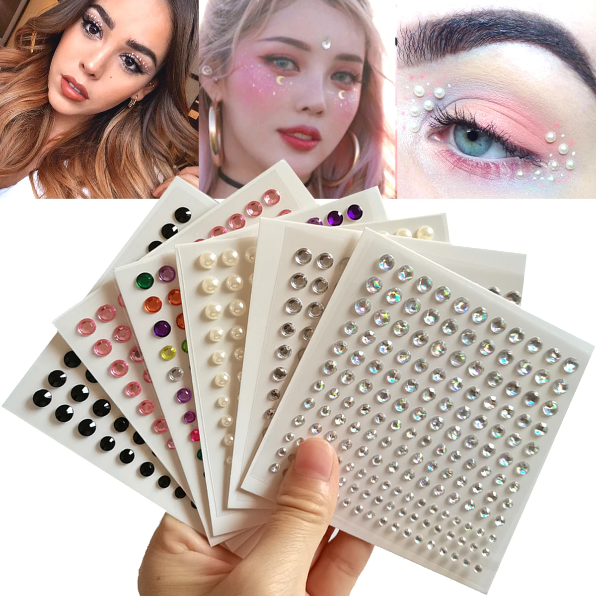 1 шт. драгоценные камни для глаз тела лица драгоценности наклейки со стразами