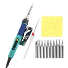 Цифровой ЖК Регулируемый Электрический паяльник CXG 936d 220 в 60 Вт сварочный инструмент + паяльник 10 шт. + керамический нагреватель