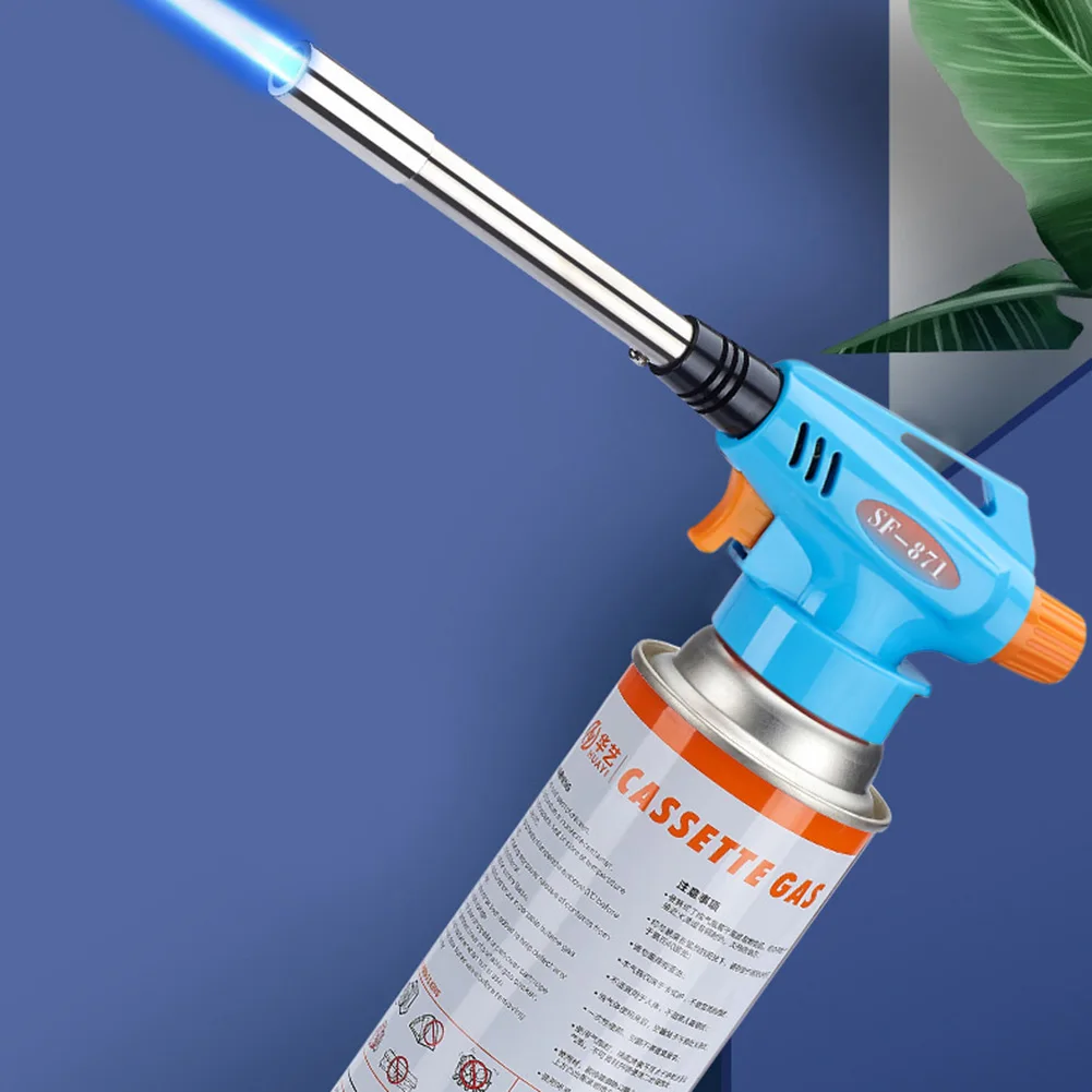 

1300 Degree Butane Gas Spray Flame Gun Heads BBQ Cooking Welding Torch Flamethrower for Outdoor Camping Picnic Hiking Lighter