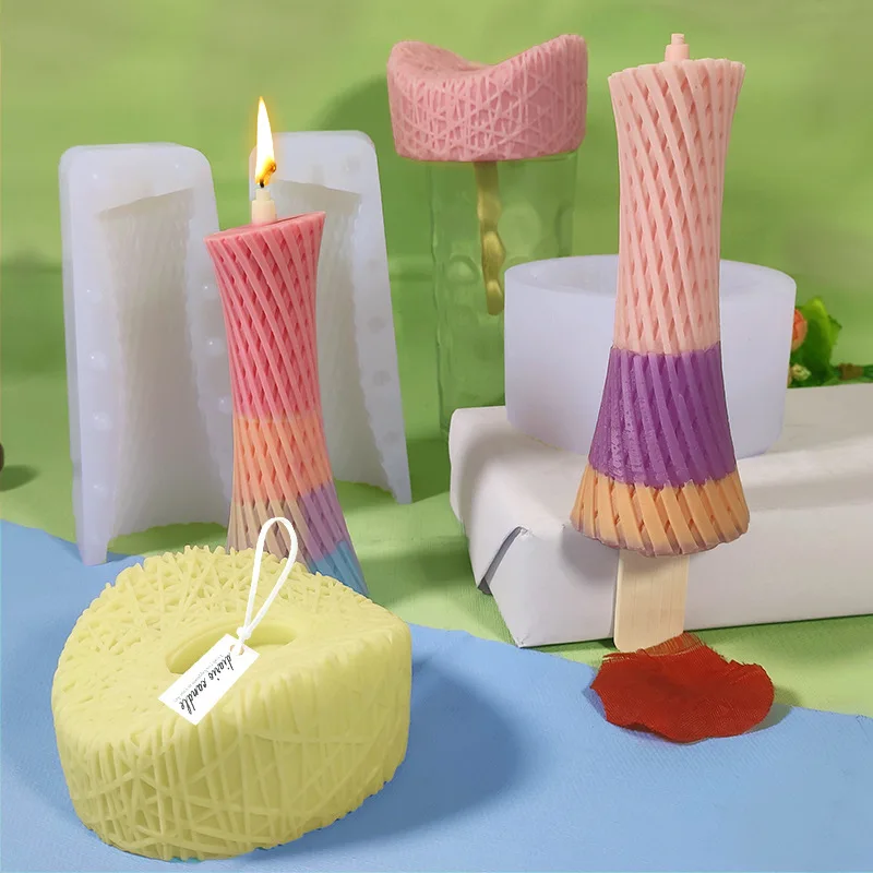 

3D Silicone Candle Mold Cylinder Shape Candle Mold Spiral Cylinder Mold Silicone Candle Mold Candle Mold Candle Making Supplies