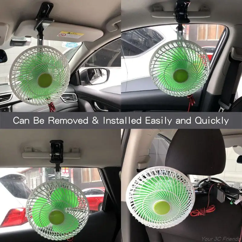 Бесступенчатый автомобильный вентилятор воздушного охлаждения 12 В для