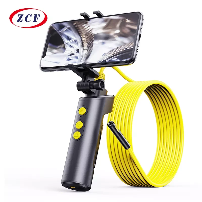 

F280 5.5MM Dual Lens Camera WIFI Endoscope HD1080P 8MM Rigid Cable Sanke Tube 9 LED IP68 Waterproof Borescope for Android Iphone