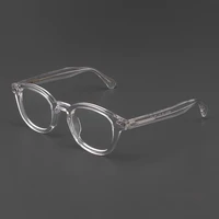 johnny depp glasses men women lemtosh computer goggles clean lens brand vintage transparent acetate optical eyeglasses frame