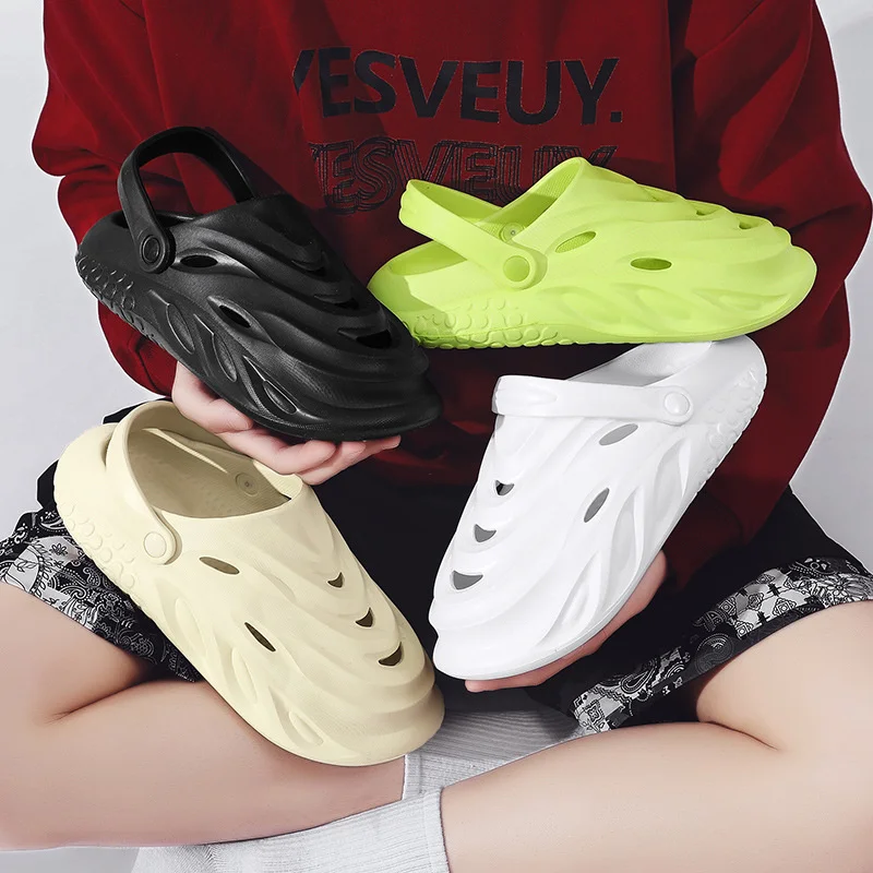 

[]EVA Hole Shoes 2023 New Heel Thick Sole Slippers Student Shoes