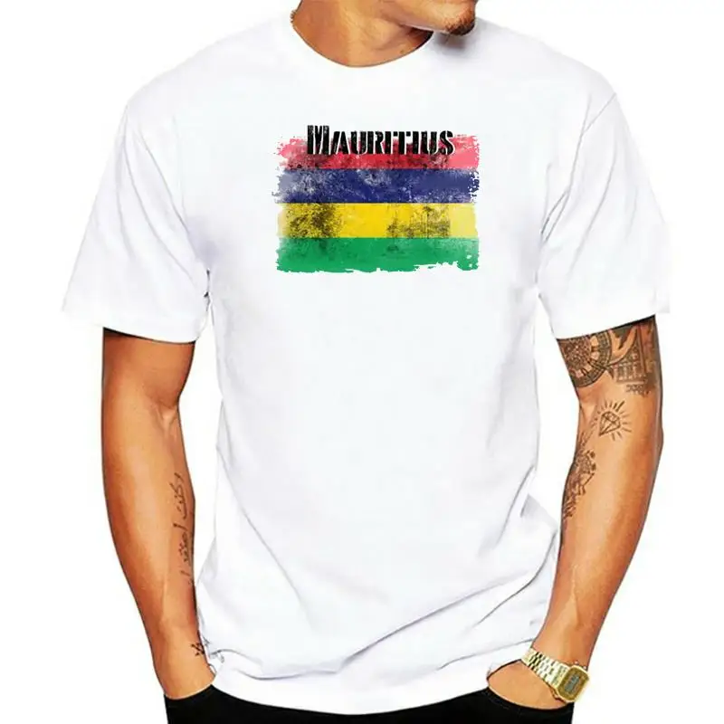 

Mauritius flag Tshirt T-shirt Tee top city map Four Bands freedom independence
