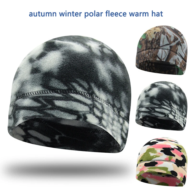 

Men's Outdoor Sports Warm Windproof Fleece Hat Cycling Cap Riding Beanie