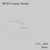 round 30mm 12v 110v 220v mch high temperature ceramic heater circle alumina electric heating board plate band htcc metal dry