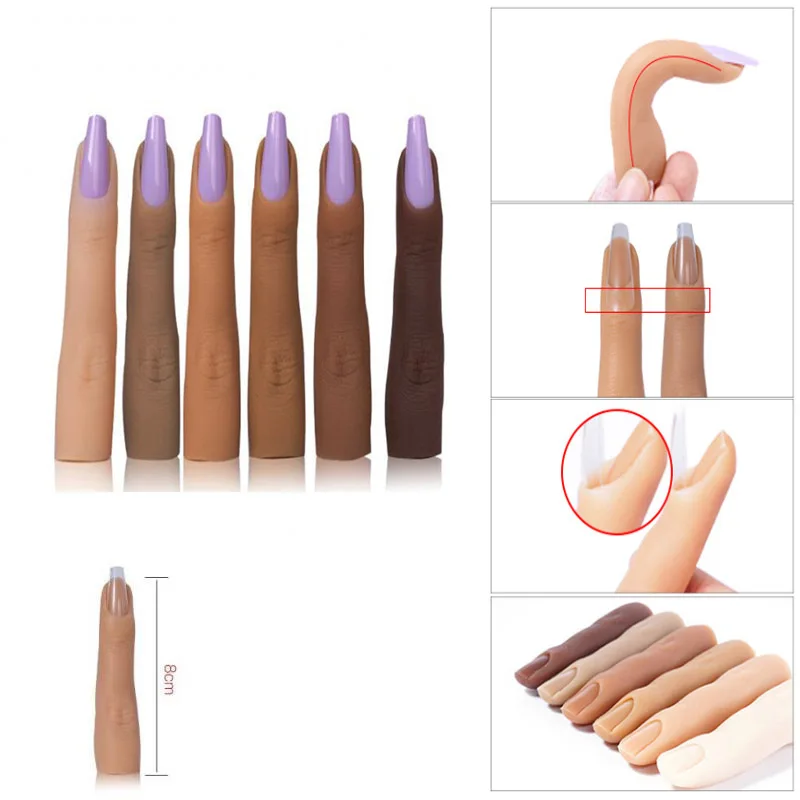 

Инструмент для ногтей профессиональная тренировка Искусственный палец для ногтей Искусственный палец силикагель модель принадлежности д...