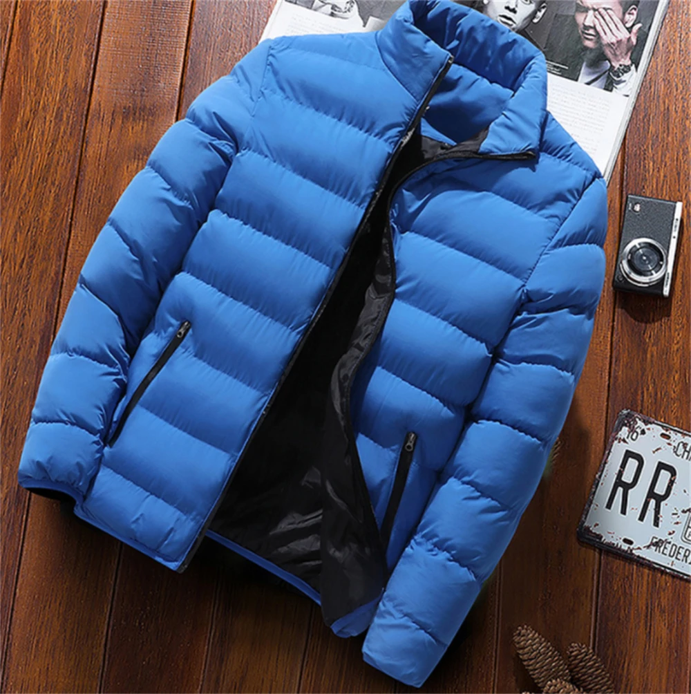 Lightweight Cotton Jacket Men Autumn Early Winter  Casual Long Sleeve Coat