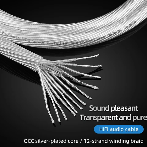 ATAUDIO HiFi OCC посеребренный аудиокабель 12 жил