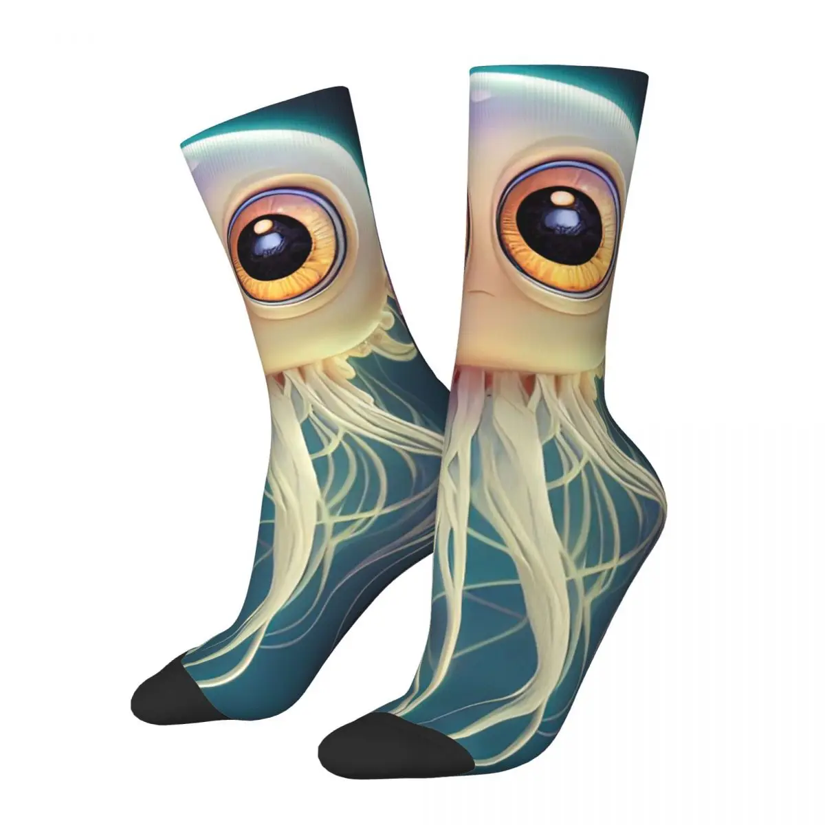 

Happy Funny Men's compression Socks Are You Jelly Vintage Harajuku Ocean Eyes Hip Hop Novelty Casual Crew Crazy Sock Gift