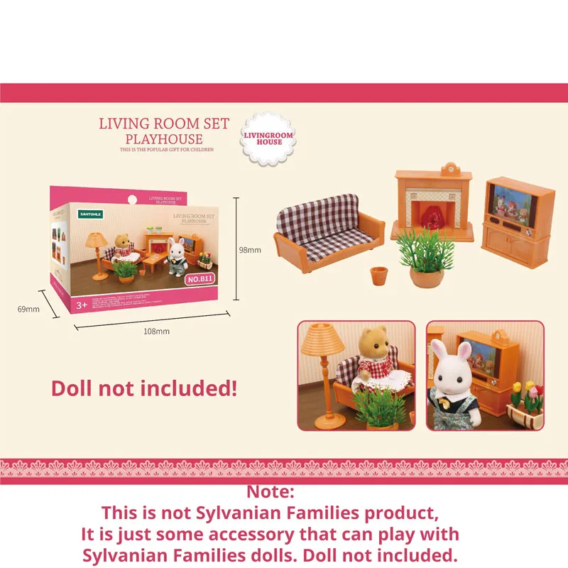 Миниатюрная мебель для гостиной тканевый диван камин ТВ модель миниатюрный