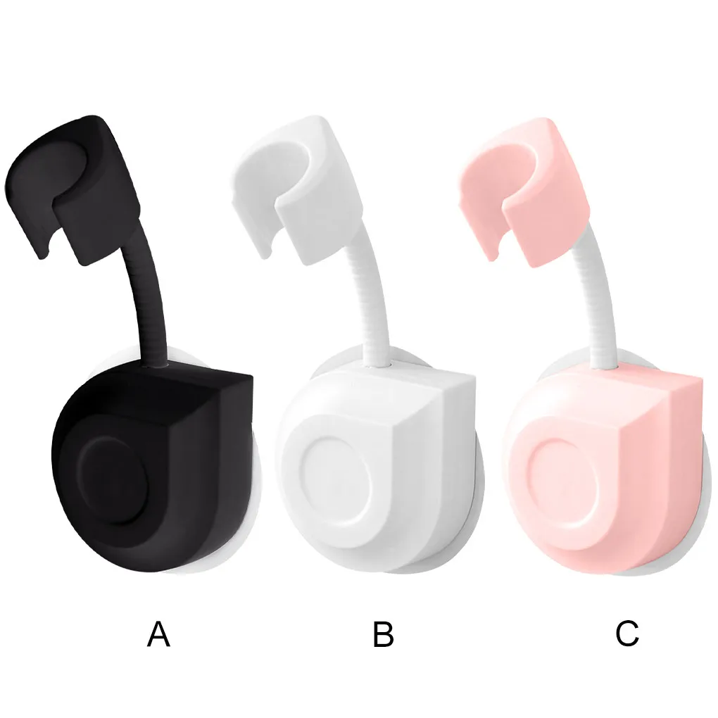 

Настенный пластиковый держатель для душевой лейки, регулируемая на 360 градусов черная подставка для ванной комнаты