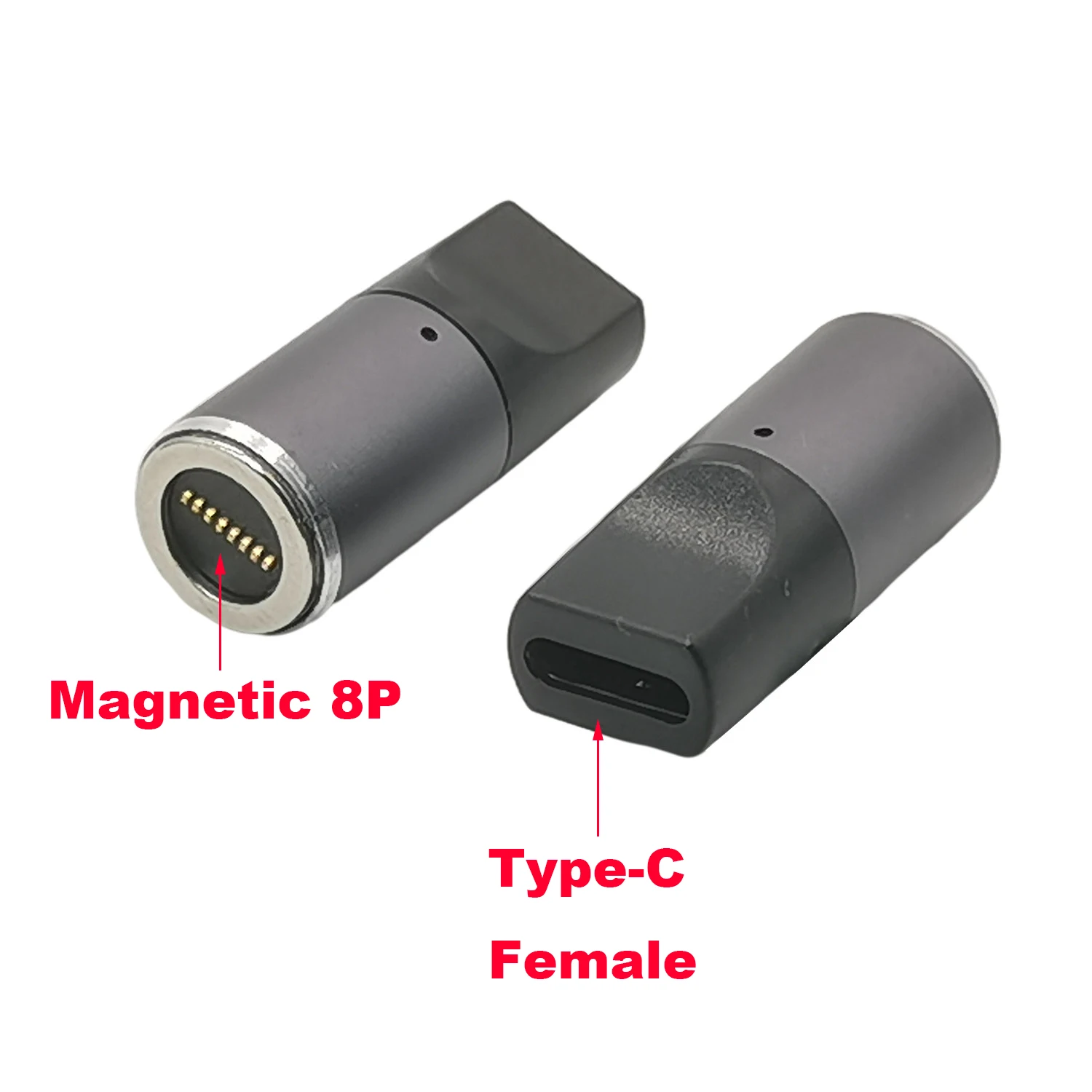 

1pcs Type-C USB Female to PD 100W 8pin Plug Power Adapter Connector for Lenovo Asus Dell Hp Laptop Charging Magnetic Cord Cable