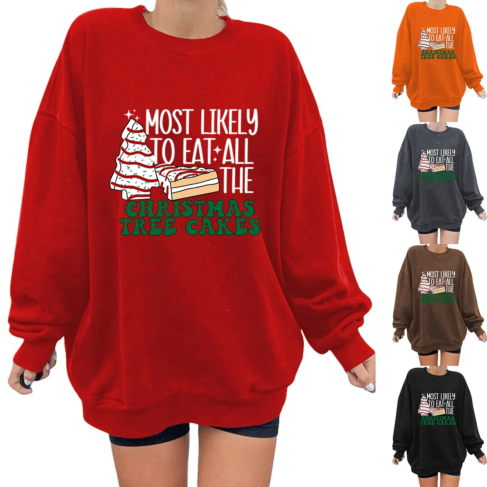 

Женский Повседневный свитер с длинным рукавом и круглым вырезом