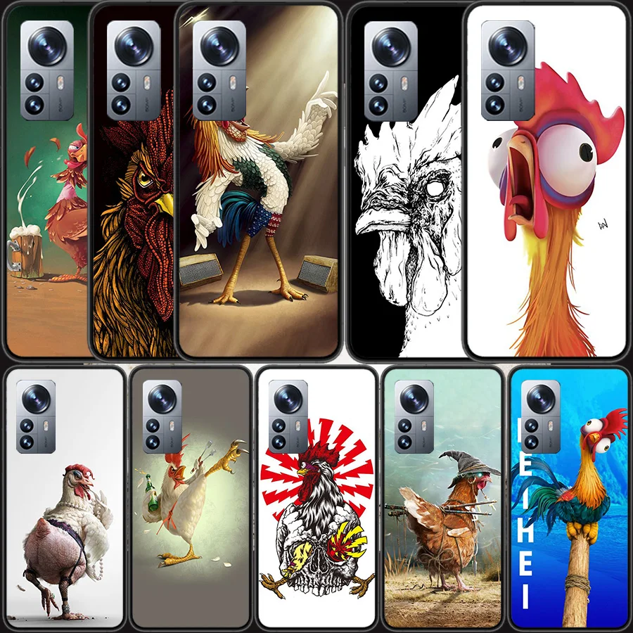 

Naughty Chicken Hen cock cockfight Phone Case For Xiaomi Mi 12 11T 10T 9T Pro 12X 11i 11 Ultra 10 Lite 5G 9 8 6X 5X Capa Coque